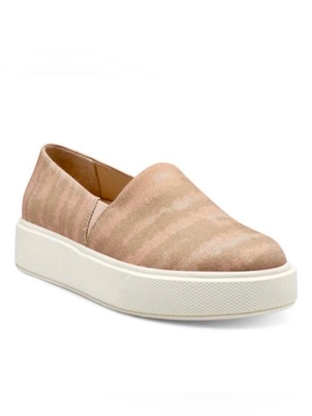 Vince Camuto Abbinna neutral tie dye Slip On platform rounded toe flats sneakers